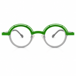 Green eyeglasses round