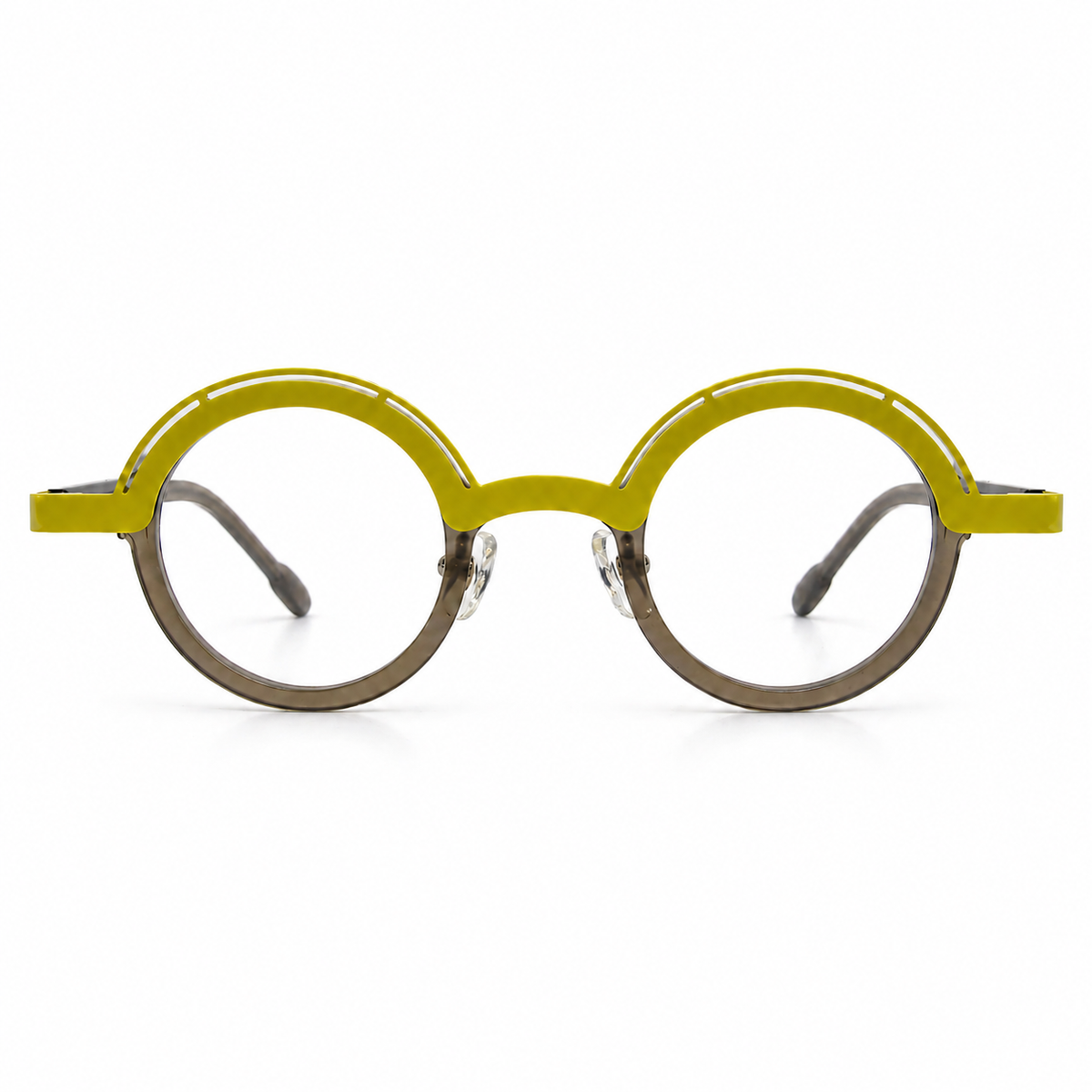Round eyeglasses yellow