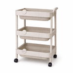 Multi-Use Trolley, 3 or 4 Shelves with Wheels, 44x29x80 and 44x29x97 cm