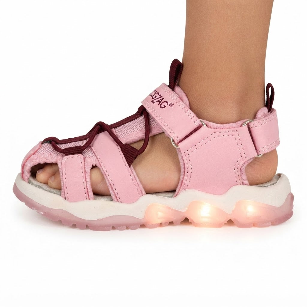 ZIGZAG JUGOE KIDS CLOSED SANDAL W/LIGHTS