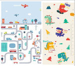 Miila Double Sided Foam Playmat Dinosaurs Cars 180x200cm