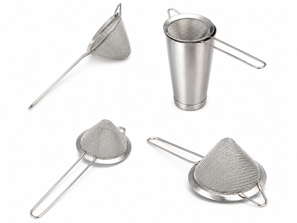 Cone Shape Fine Mesh Stainless Steel Strainer 10 cm