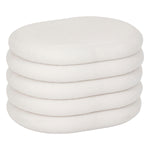 Giulia White Bouclé Trunk Ottoman