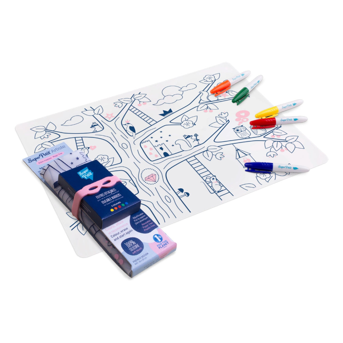 Superpetit Magic Tree Coloring Placemat & 5 Markers