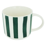 Mug Chéri 34 cl - Newbone Vertical Stripe Mug, White Handle