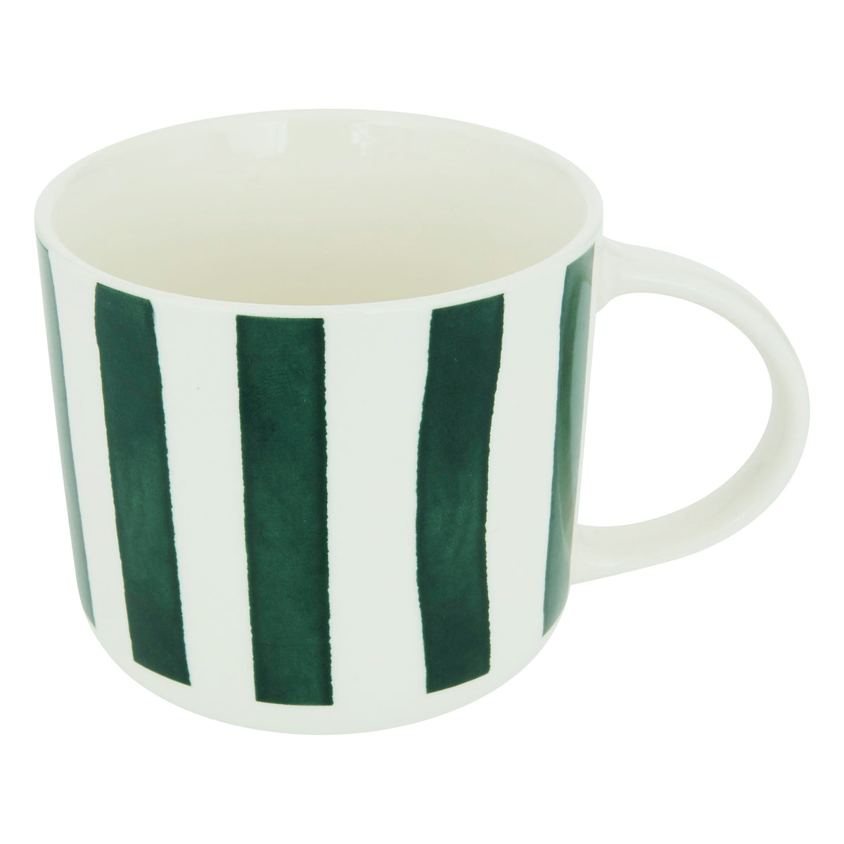 Mug Chéri 34 cl - Newbone Vertical Stripe Mug, White Handle