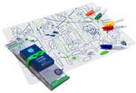 Superpetit Coloring PlaceMat + 5 Erasable Markers - Jungle