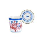 ESPRESSO CUP WITH LID/SAUCER LEAVES
