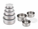 5-Piece Stainless Steel Food Container Set with Lids