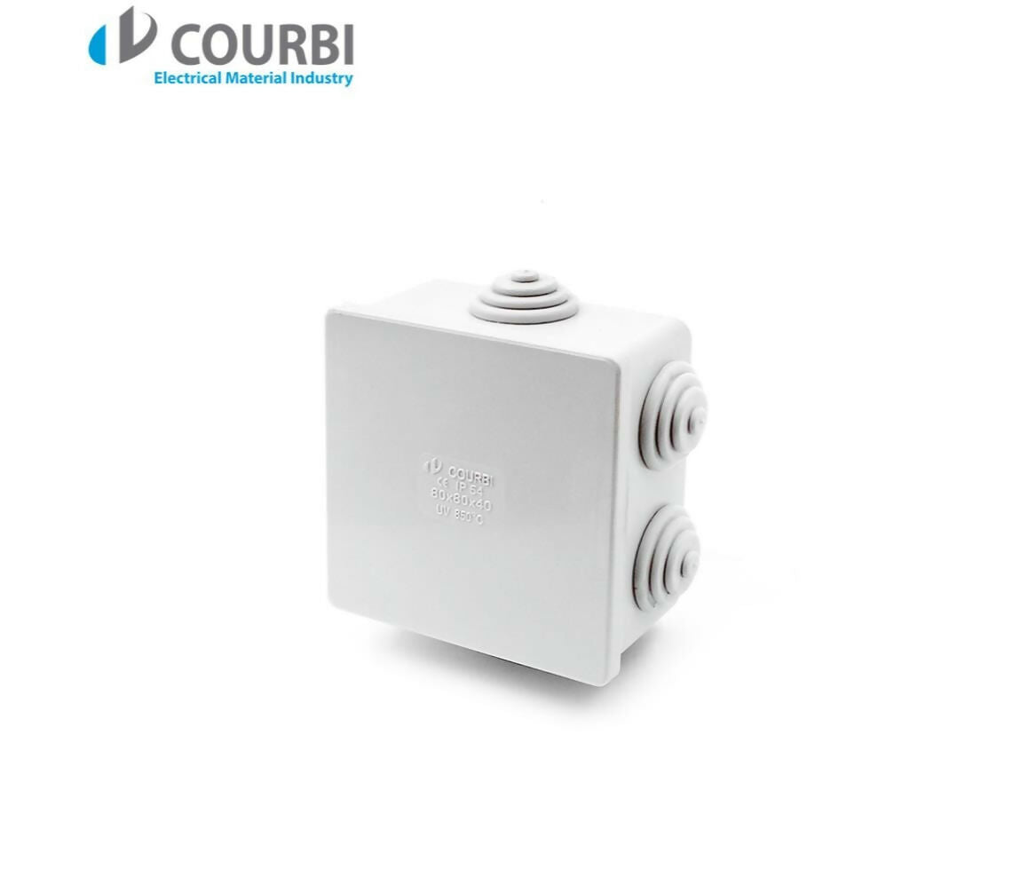 Electrical Junction Box | Waterproof | Square | 8x8x4cm | White