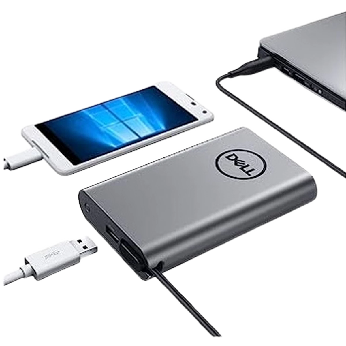 Dell (PH45W17-AA) Hybrid Adapter - Power Bank USB-C - 19.5V 2.3A - Gray