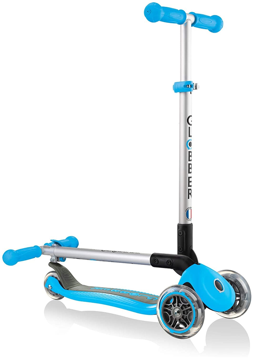 Globber Primo Lights 3-Wheel Scooter - Sky Blue