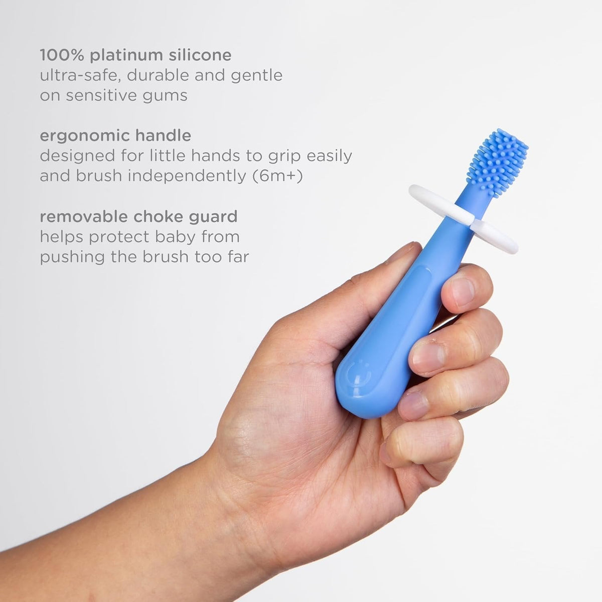 Ubbi Grow with Me Toothbrush Training Set – 3-Piece Set (Polaris Blue)