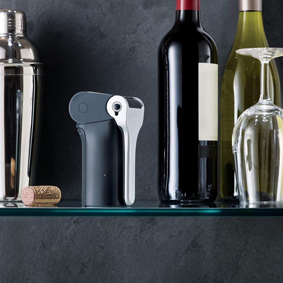 Joseph Joseph BarWise Compact Folding Lever Corkscrew Wine Opener with Foil Cutter, One-size, Blue