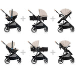 Evenflo®: Sistema de Viaje Shyft™ Intuiti+ con Revolve180™ LiteMax™ NXT y SensorySoothe™ – Champán