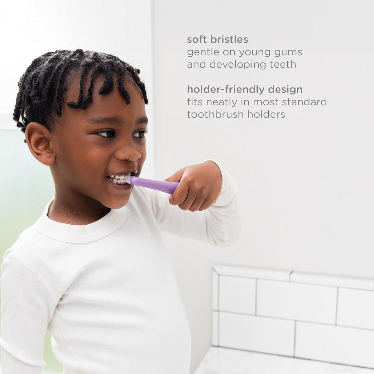 Ubbi: Grow with Me Toothbrush Training Set for Babies & Toddlers – Purple