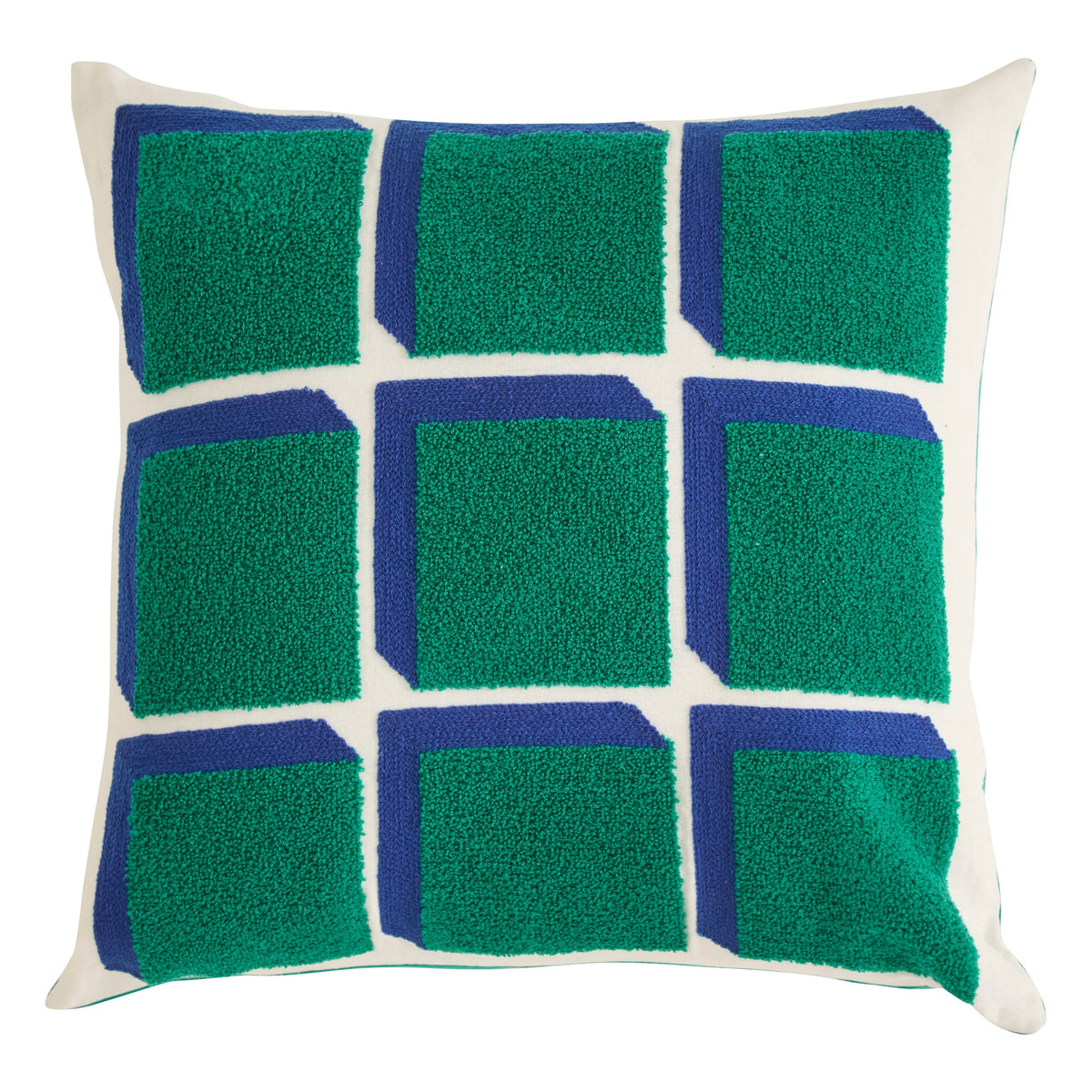 "Flow" Cushion - 45 x 45 cm Tufted Embroidered Cushion