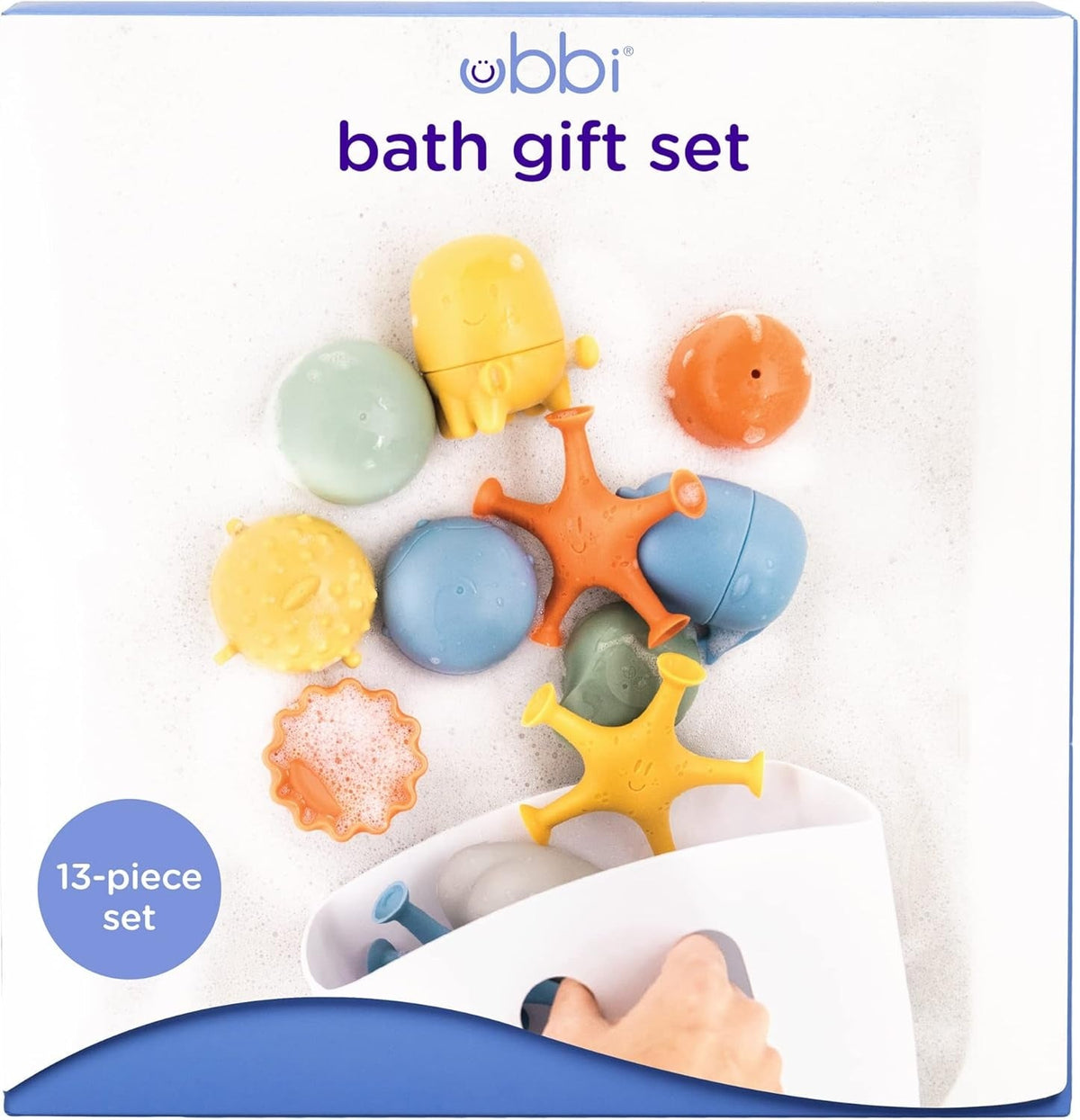 Ubbi Bath Time Essential Gift Set - Muted Blue
