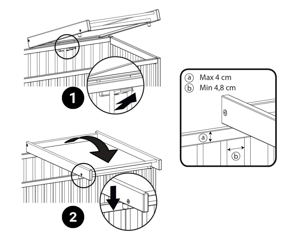 Webaby: Adjustable Changing Table MONA - Height-Adjustable Nursery Changing Station