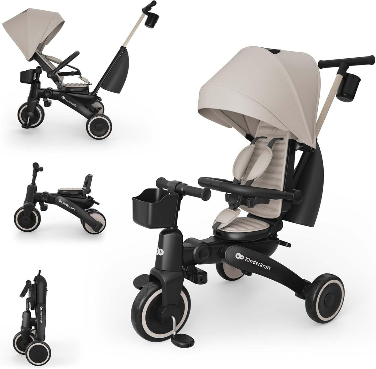 Kinderkraft: JAZZ 3 Folding Tricycle - Beige