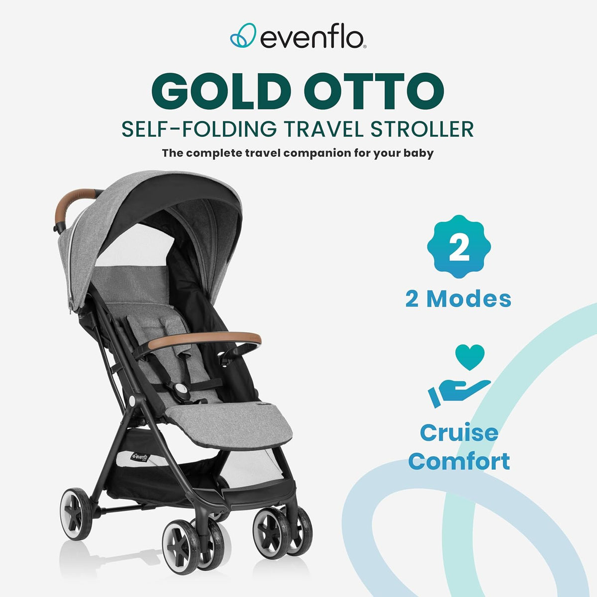 Evenflo Gold Otto Self-Folding Stroller Moonstone Gray