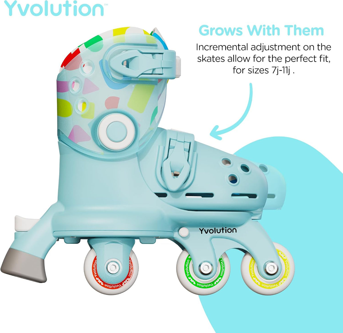 Yvolution Twista Skates in Pastel Blue (24–28)