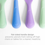Ubbi Stainless Steel Utensil Set – Smoothie Purple & Sugar Snap