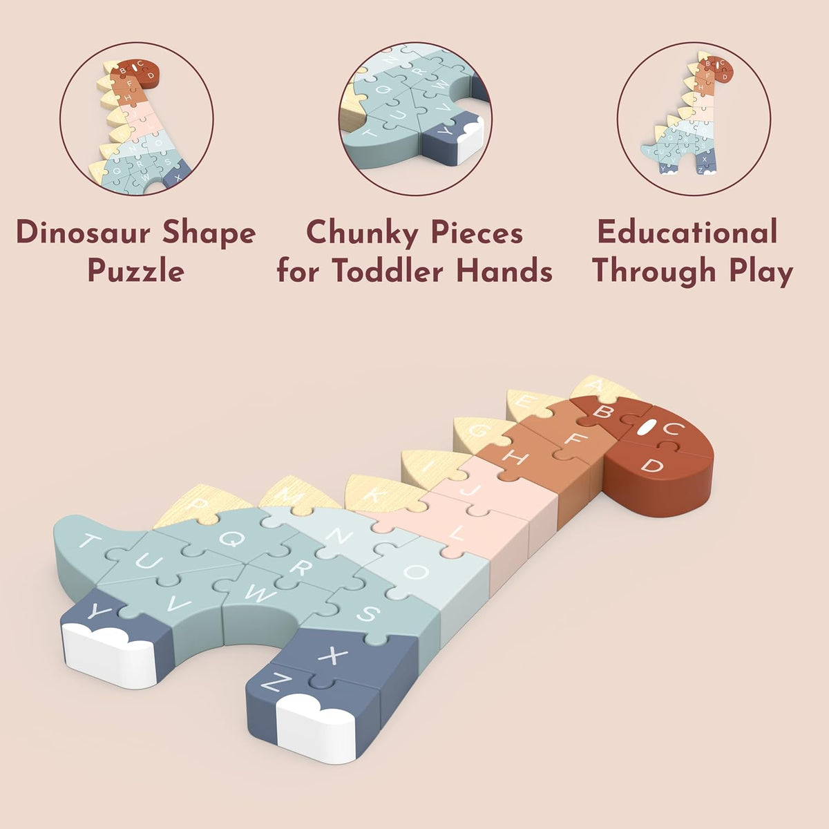 Speedy Monkey ABC Dino Puzzle