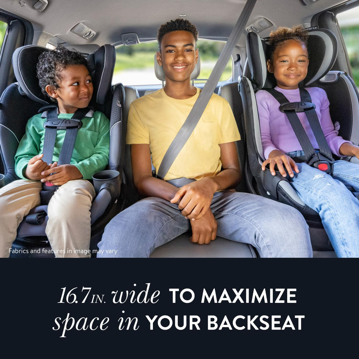 Evenflo Revolve360 Slim 2-in-1 Rotational Car Seat with SensorSafe obsidian black