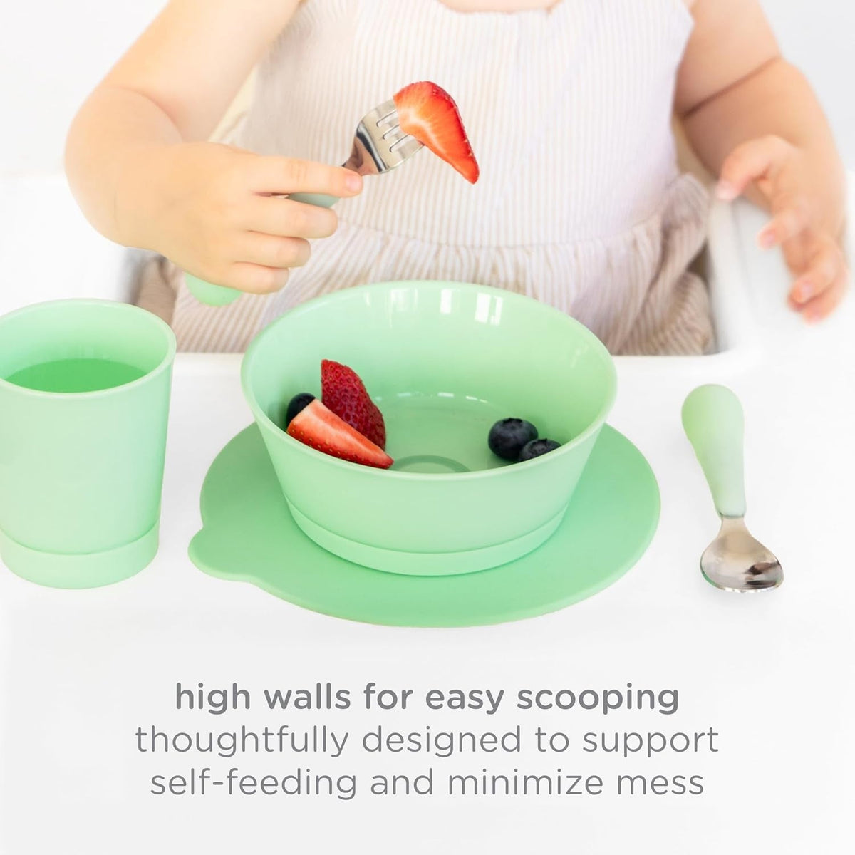 Ubbi: Silicone Suction Bowls for Babies & Toddlers (2-Pack) – Polaris Blue