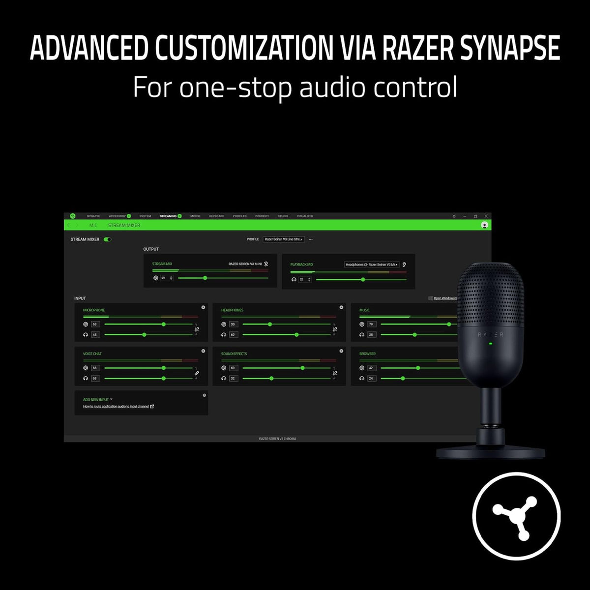 Razer Seiren V3 Mini USB Microphone White