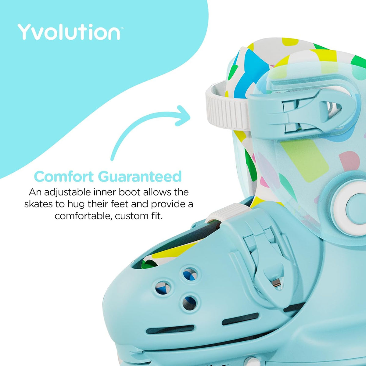 Yvolution Twista Skates in Pastel Blue (24–28)