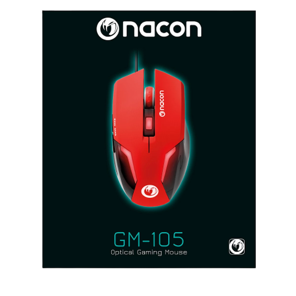Nacon (PCGM-105RED) GM-105 Optical Gaming Mouse - Red on Black