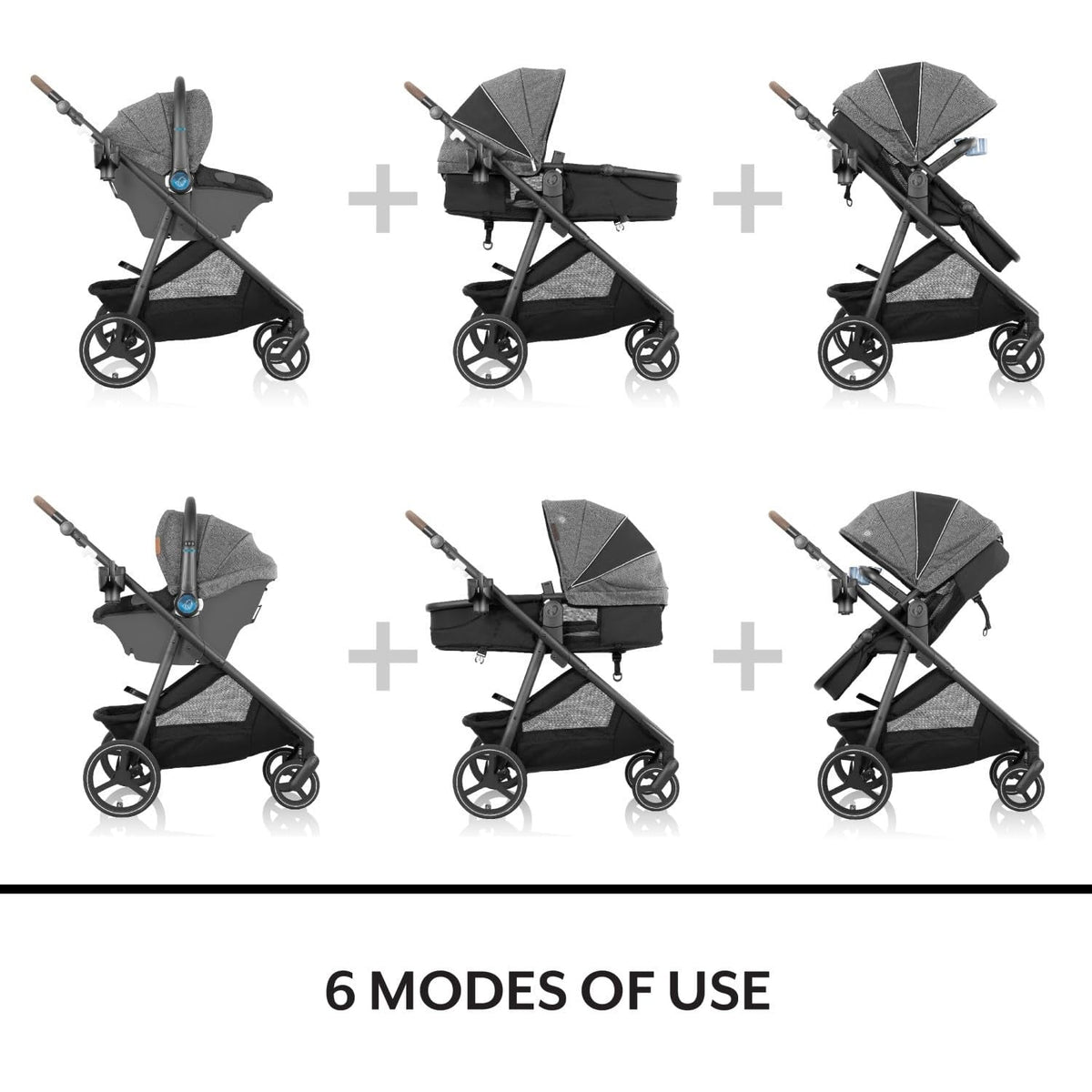 Evenflo®: Shyft™ Intuiti+ Travel System with Revolve180™ LiteMax™ NXT & SensorySoothe™