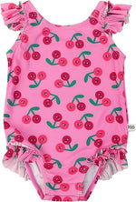 Zoocchini Ruffled 1 Piece Swimsuit Cheery