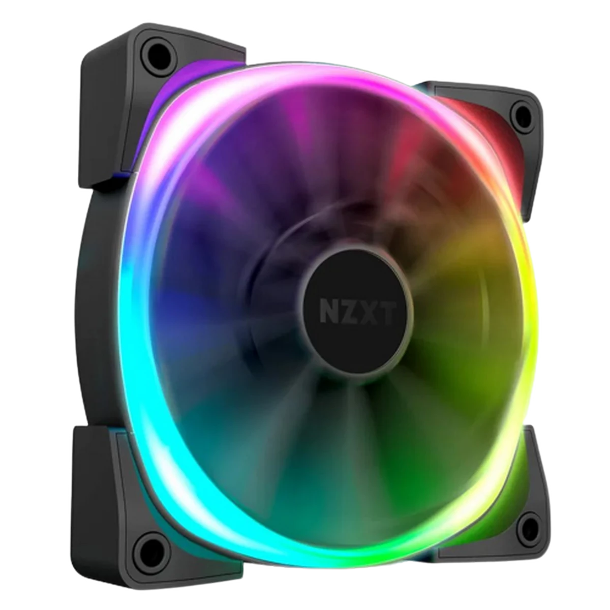 NZXT (RF-AE120-B1) AER RGB 120 Fan - 120mm RGB Fan - Black Rim