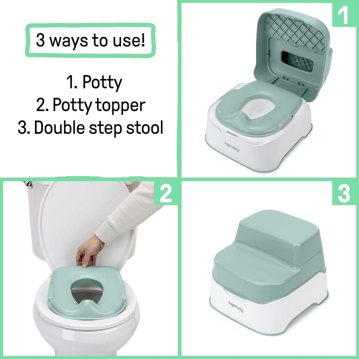 Ingenuity Prepare to Potty 3-in-1 System (Ages 18 Months+)