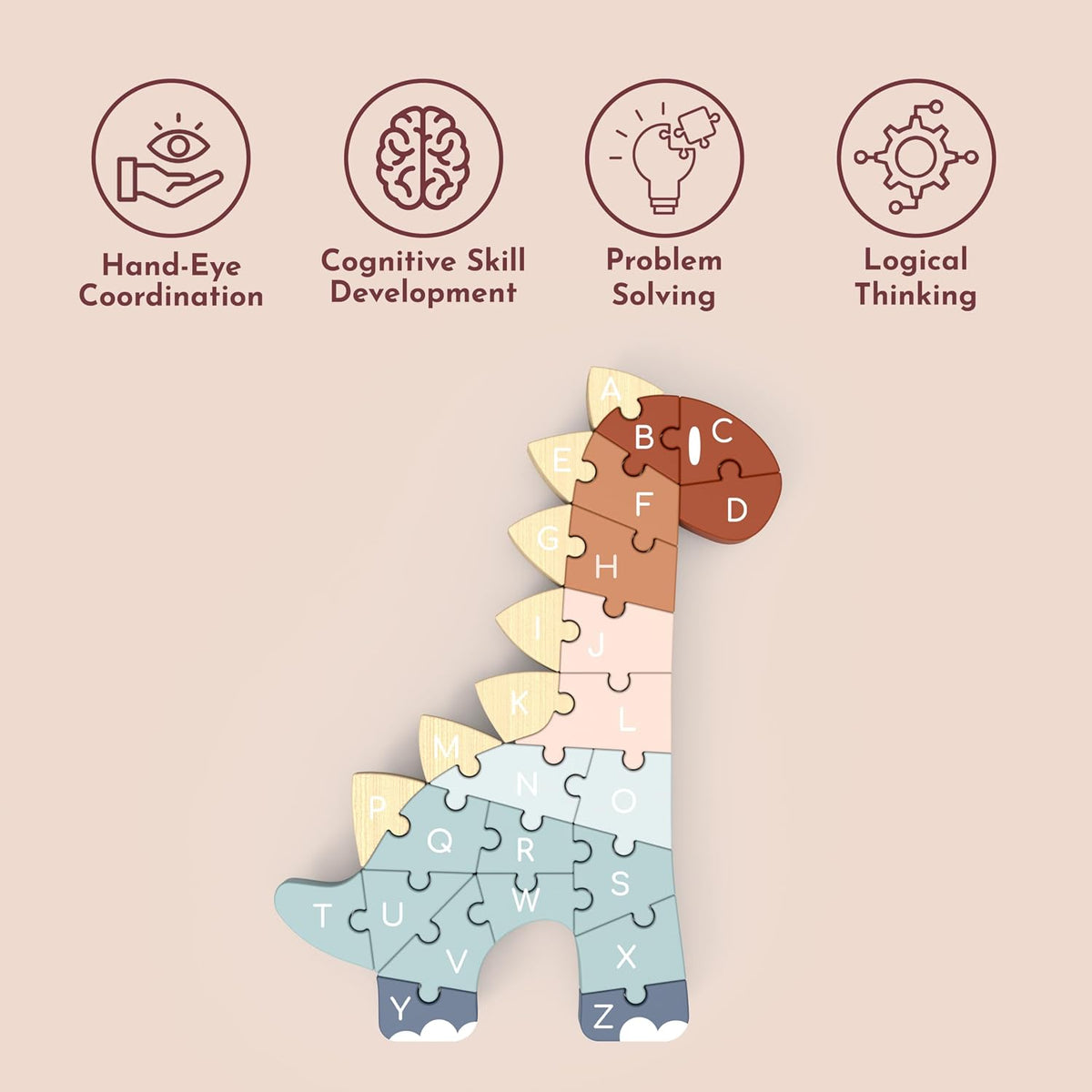 Speedy Monkey ABC Dino Puzzle