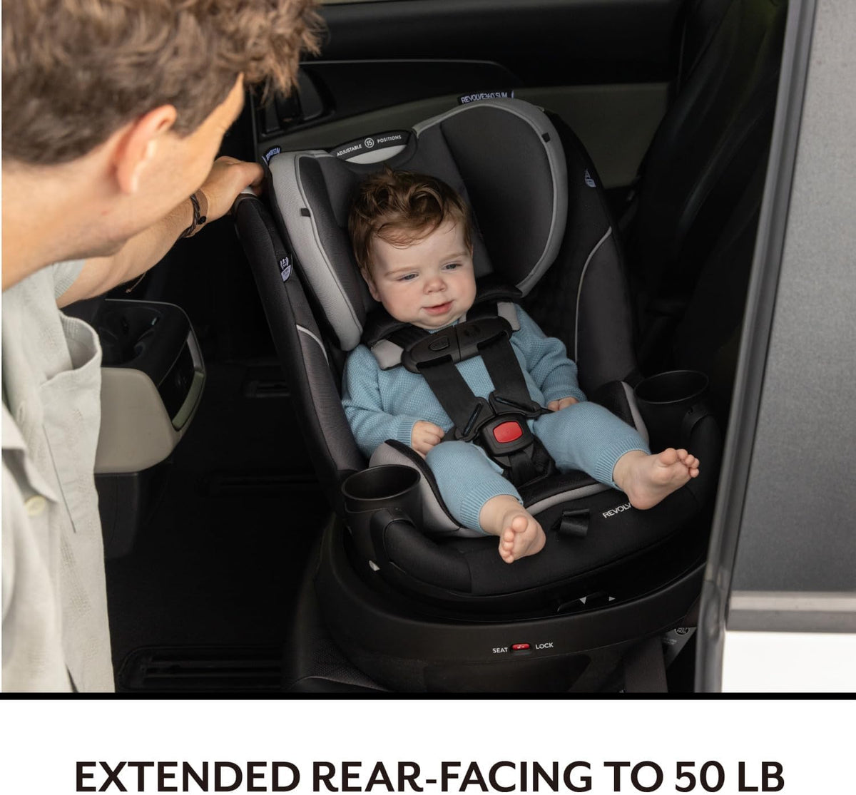 Evenflo Revolve360 Slim 2-in-1 Rotational Car Seat Canton Black