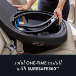 Evenflo Revolve360 Slim 2-in-1 Rotational Car Seat with SensorSafe obsidian black