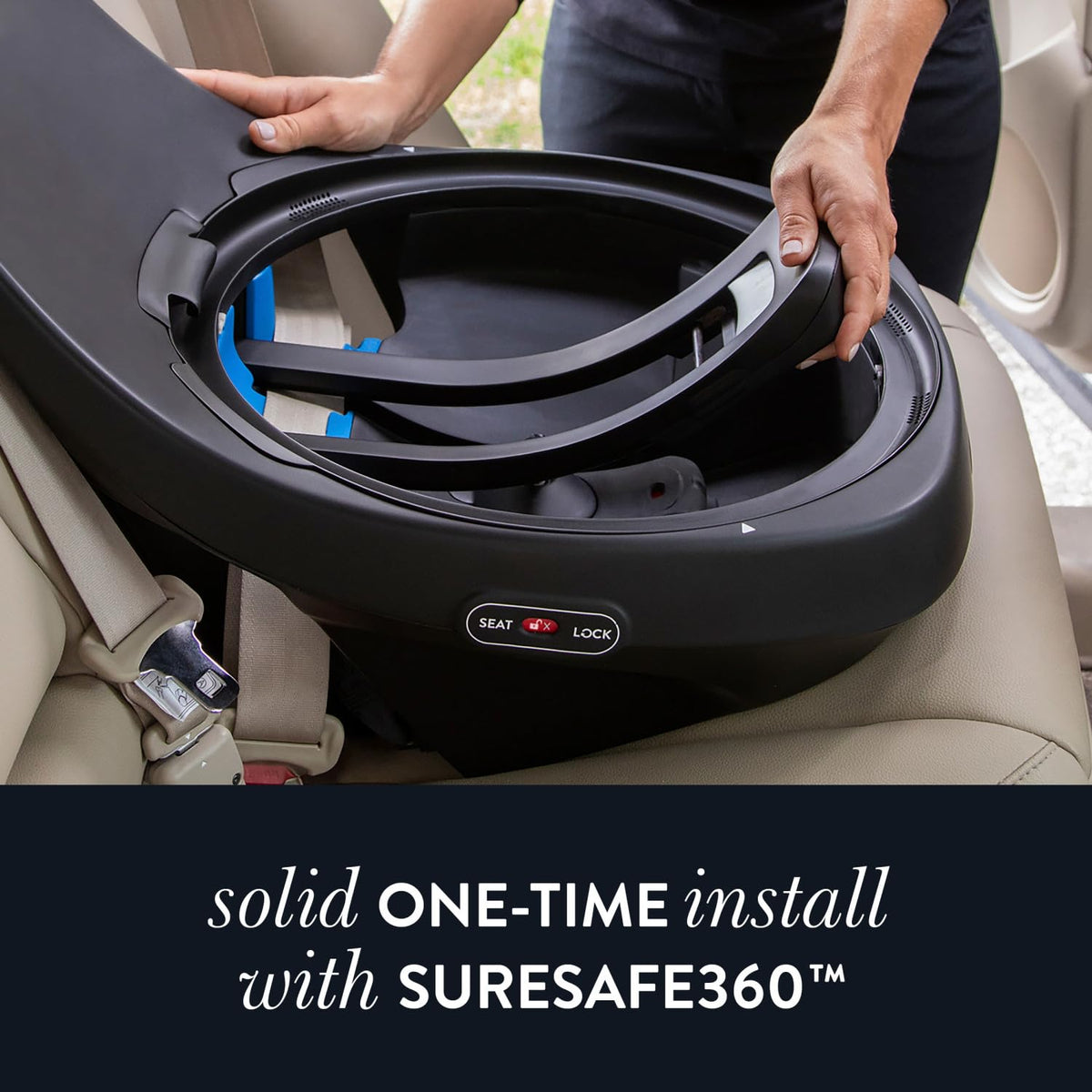 Evenflo Revolve360 Slim 2-in-1 Rotational Car Seat with SensorSafe obsidian black