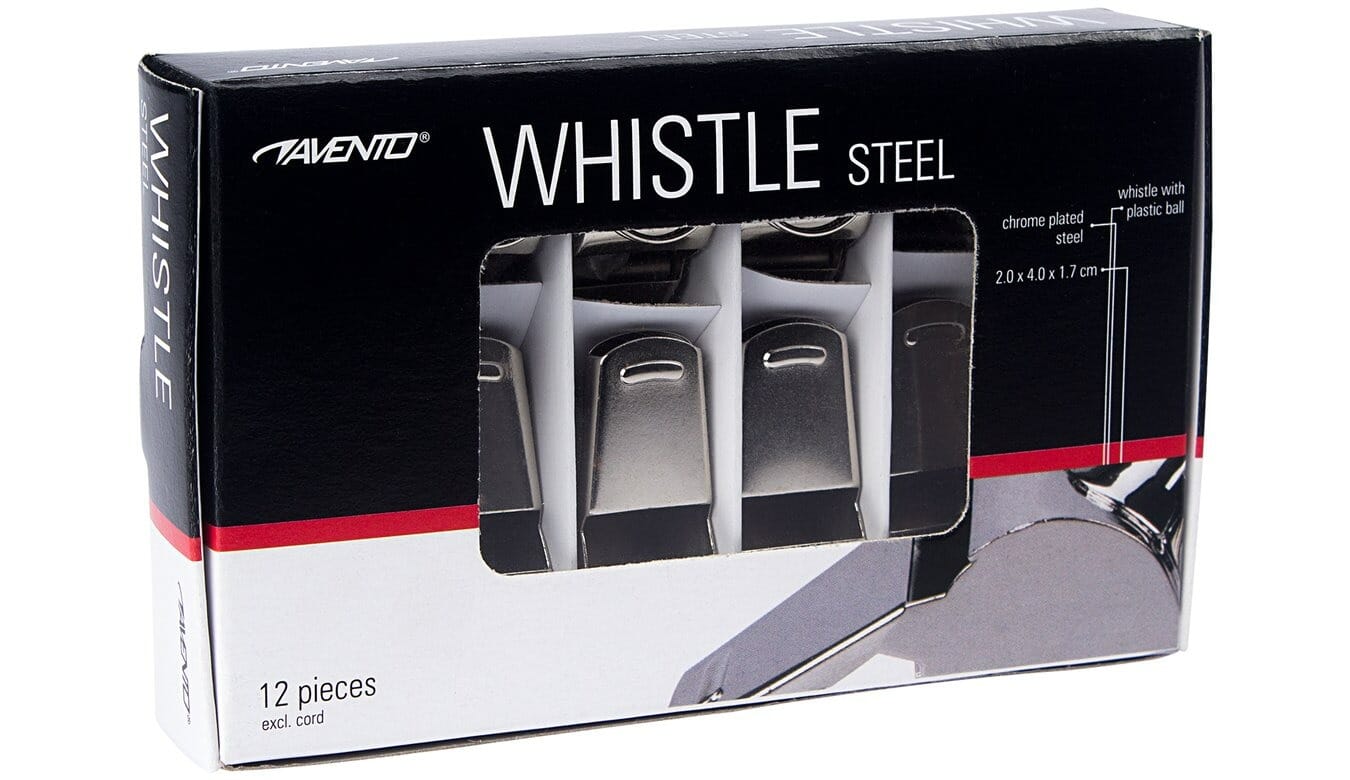 AVENTO REFEREE'S WHISTLE STEEL
