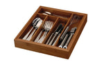 Cutlery Tray Extendable, Bamboo Organizer, Brown