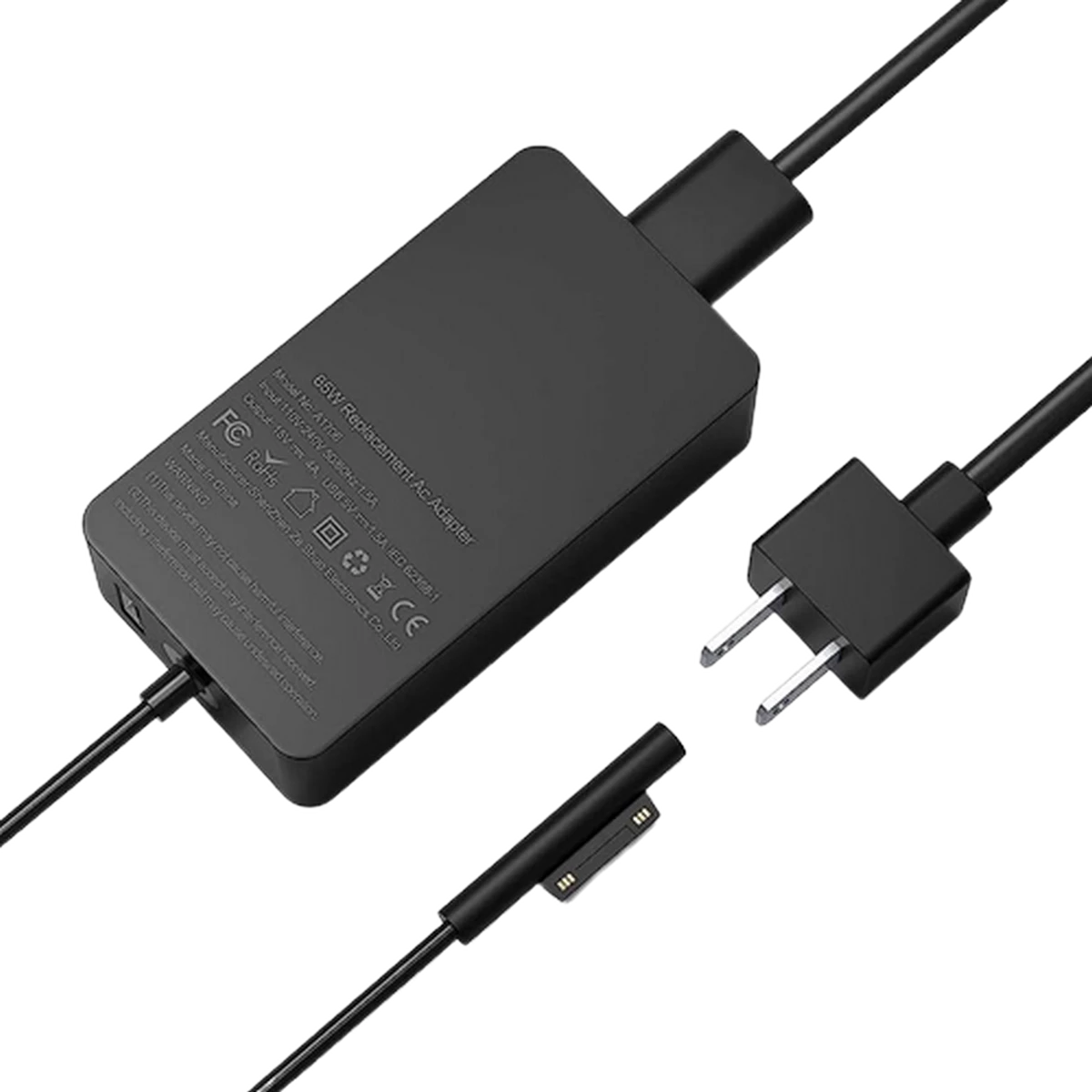 Microsoft (1706) Original Surface Pro 3 Pro 4 Pro 5 AC Adapter; 65W 15v 4A; USB 5V 1A - Black