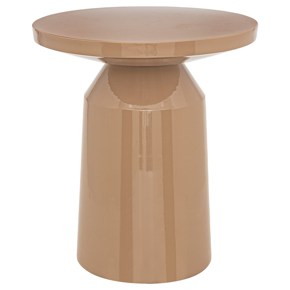 Totem SideTable "Sita" Glossy Steel Round Side Table 38x44 cm