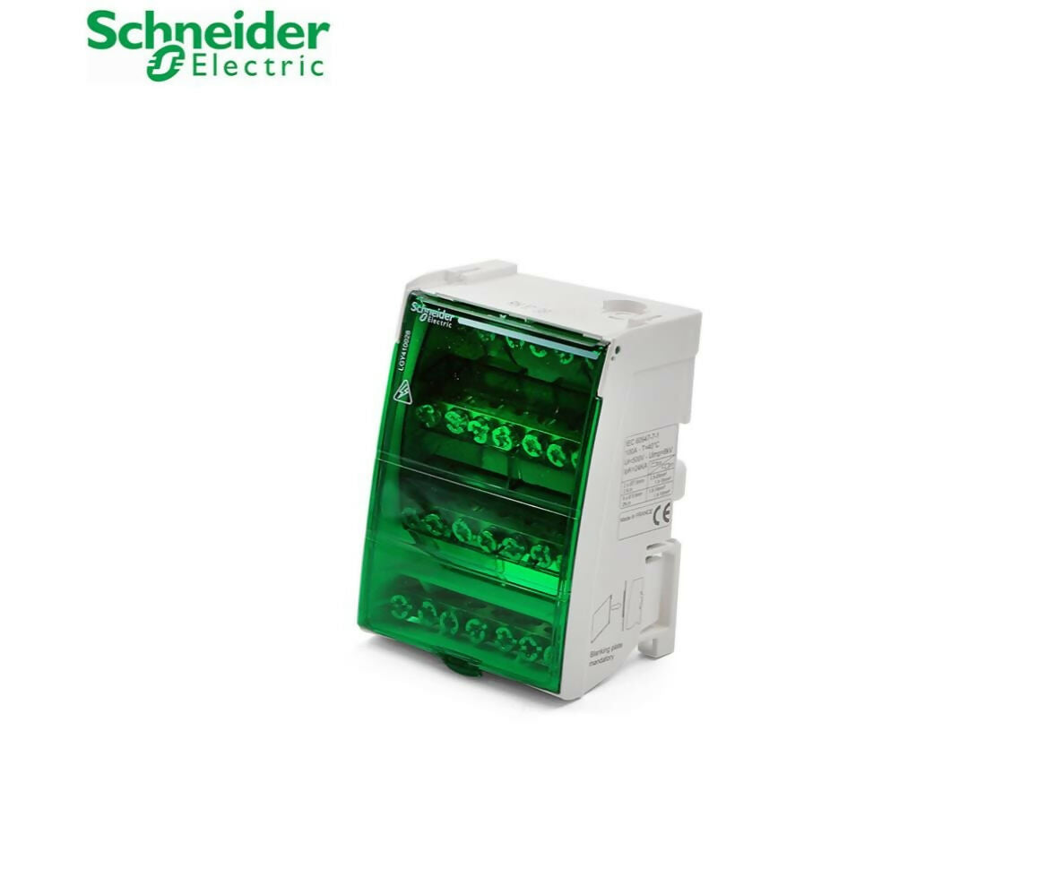 Screw Distribution Block | 4-Pole | 100A | 28x Hole | Schneider