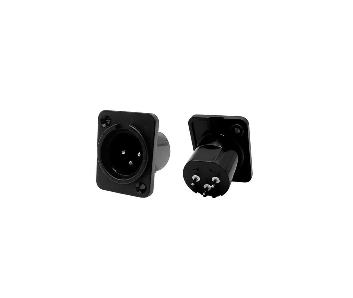 Audio Connector | XLR 3-Pin Male | Plastic | Chassis Mount