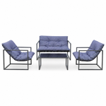 Modern Outdoor Steel Lounge Set