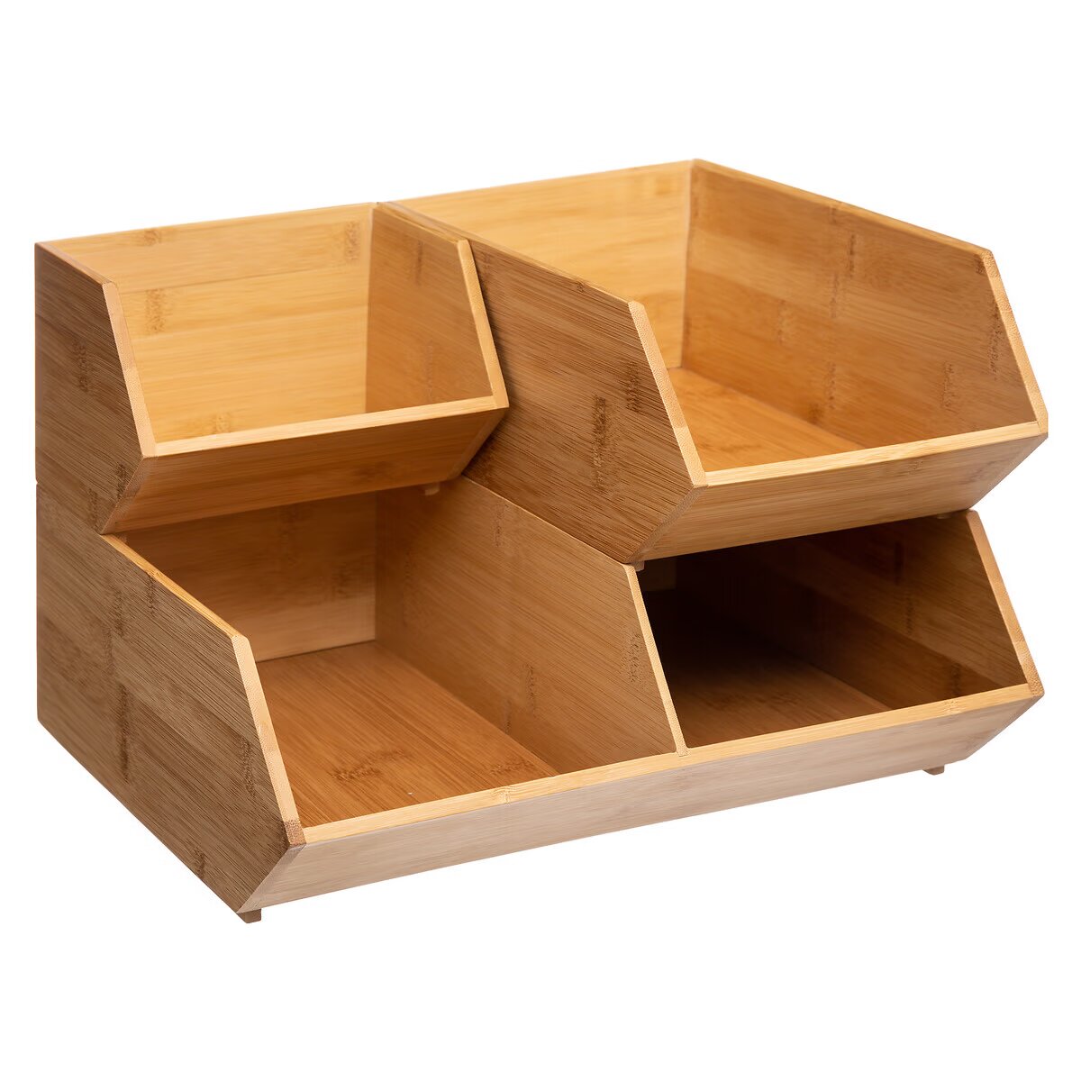 Stackable Bamboo Organizer – Compact & Stylish Storage