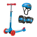 Ignite 3-Wheel Scooter and Protective Equipment Blue
